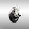 Service Caster 5 Inch 316SS Soft Rubber Wheel Swivel Bolt Hole Caster with Brake SCC-SS316BH20S514-SRS-TLB - alternate 1